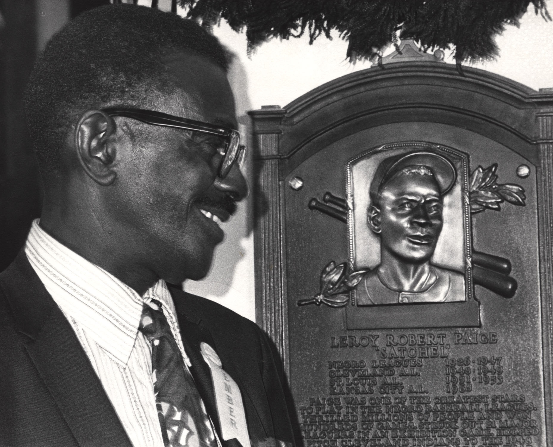 Satchel Paige at Hall of Fame induction